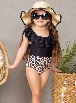Girls Never Loose Your Spots One Piece Swimsuits