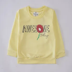 Girls Printed Full Sleeve Sweat T-Shirt Code (7221)