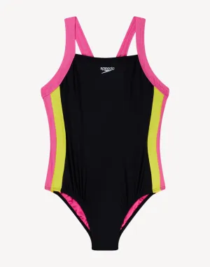Girls Vertical Stripe One Piece