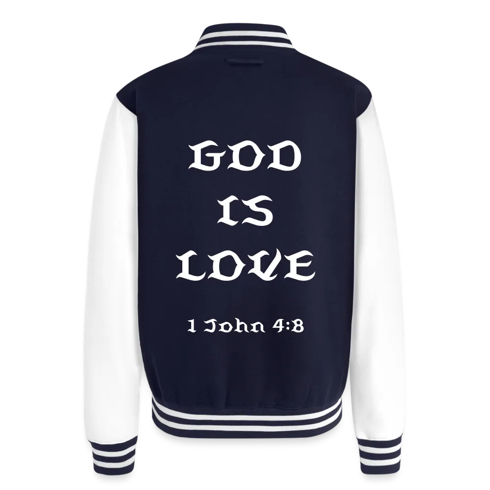 God is Love Heavyweight Letterman Jacket