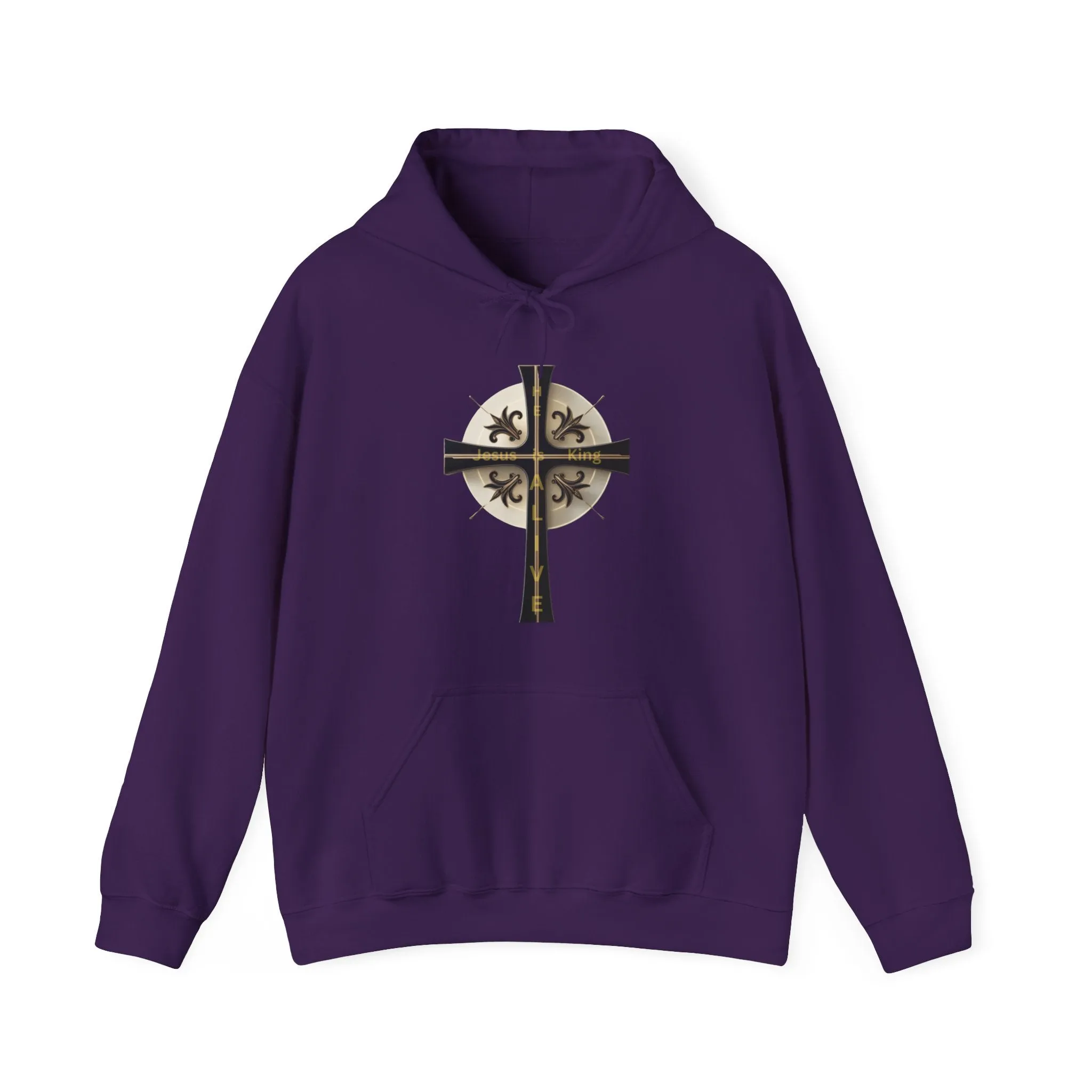 Golden & Black Cross - Unisex Heavy Blend™ Hooded Sweatshirt