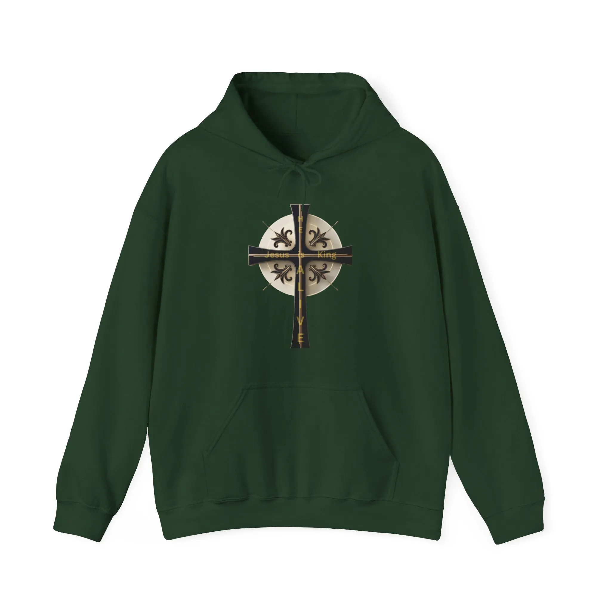 Golden & Black Cross - Unisex Heavy Blend™ Hooded Sweatshirt