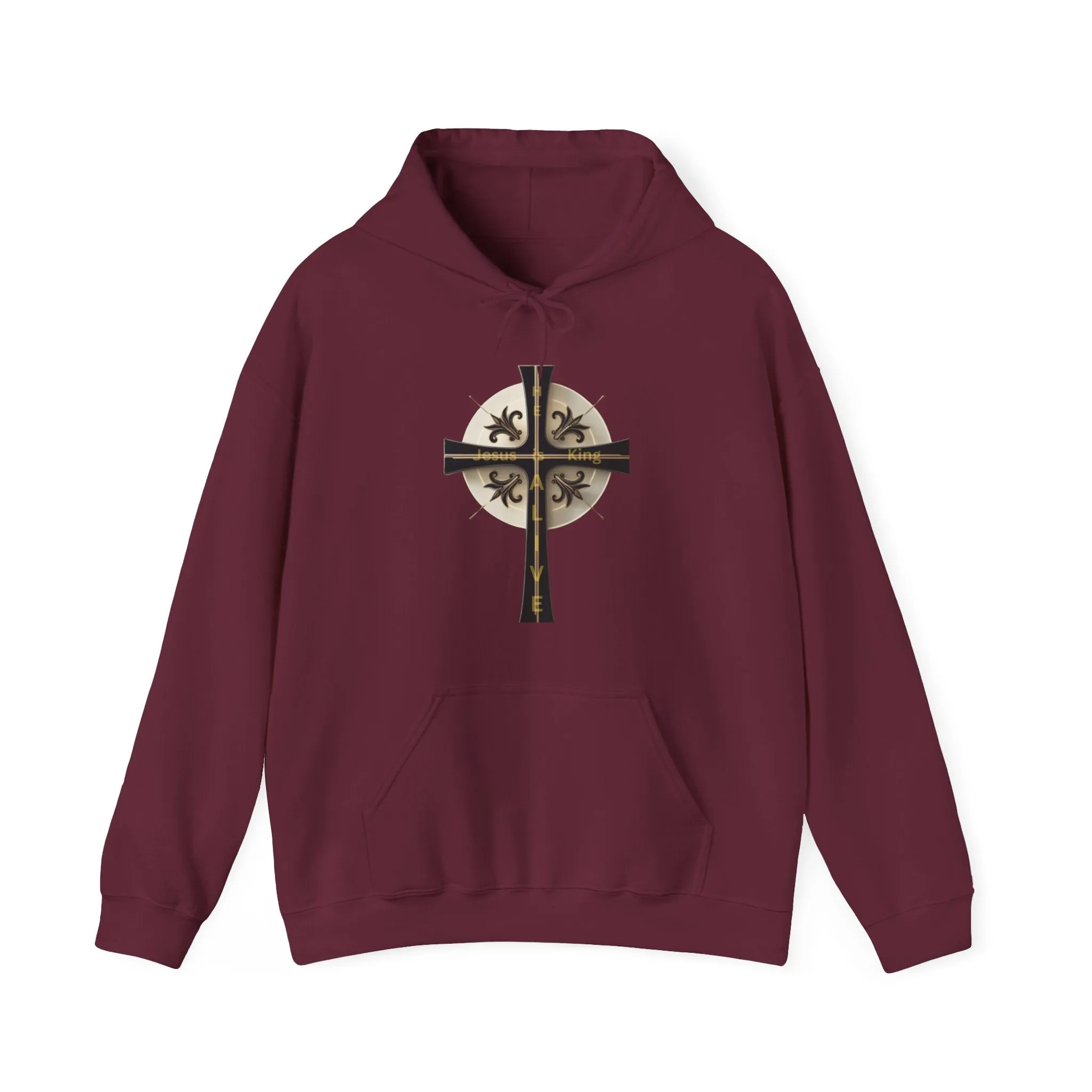 Golden & Black Cross - Unisex Heavy Blend™ Hooded Sweatshirt