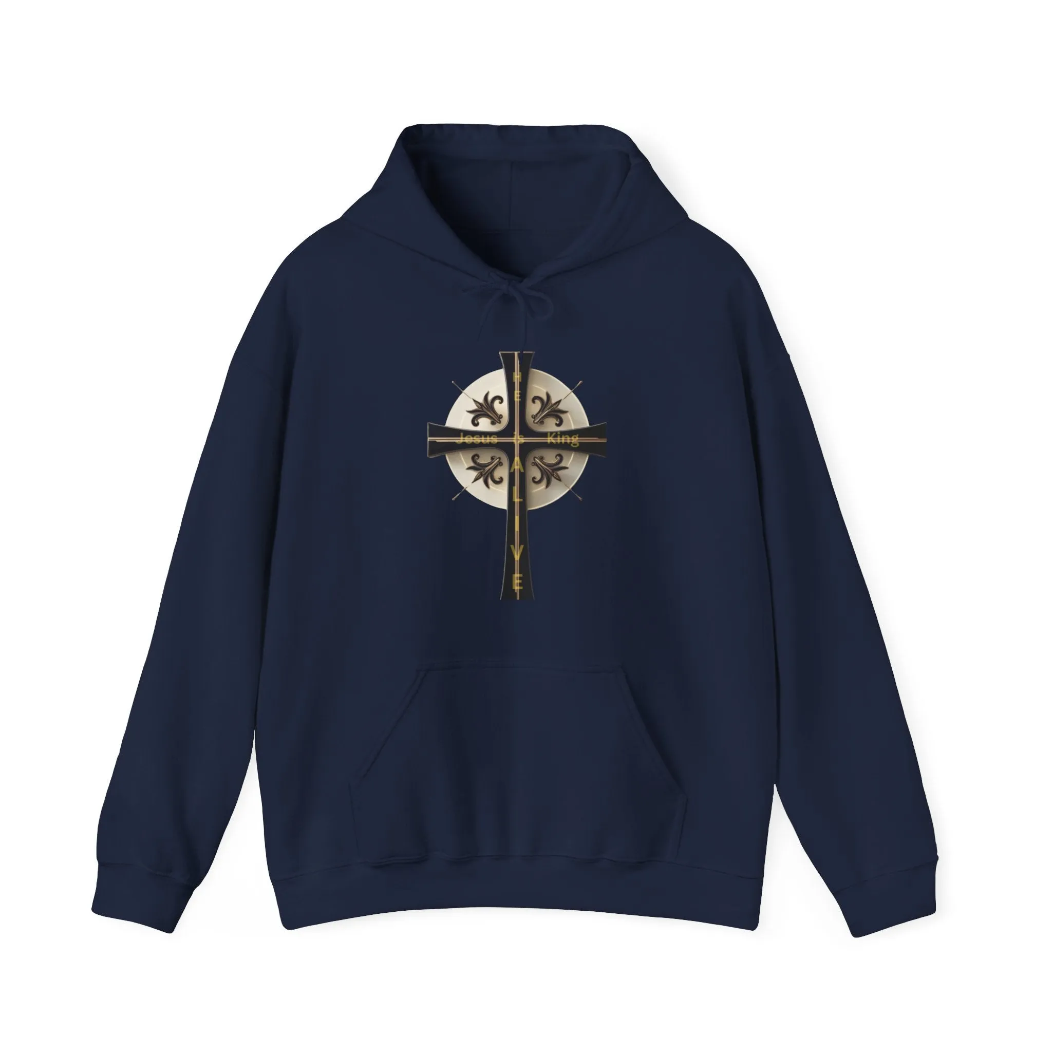 Golden & Black Cross - Unisex Heavy Blend™ Hooded Sweatshirt