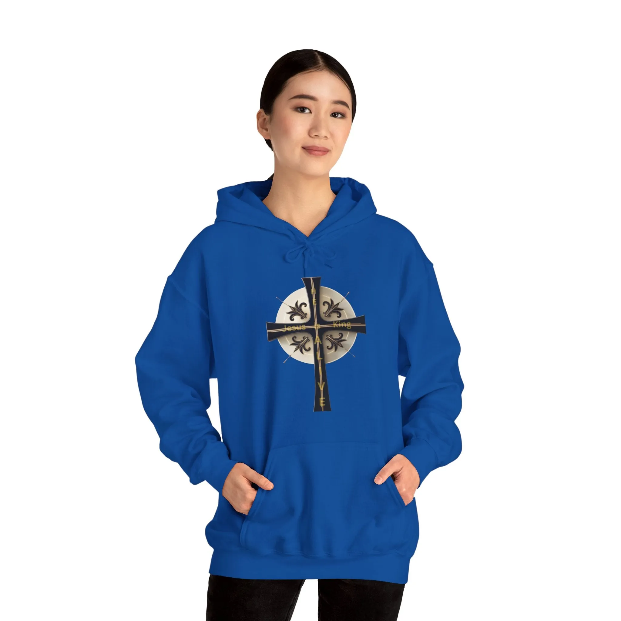 Golden & Black Cross - Unisex Heavy Blend™ Hooded Sweatshirt