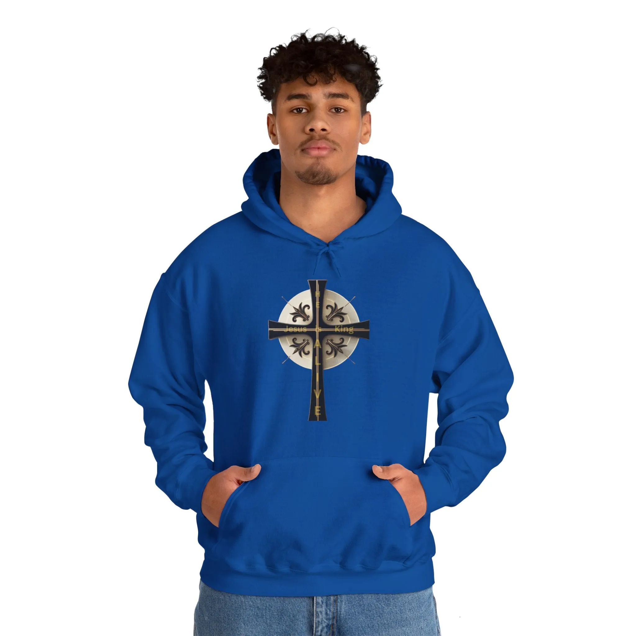 Golden & Black Cross - Unisex Heavy Blend™ Hooded Sweatshirt