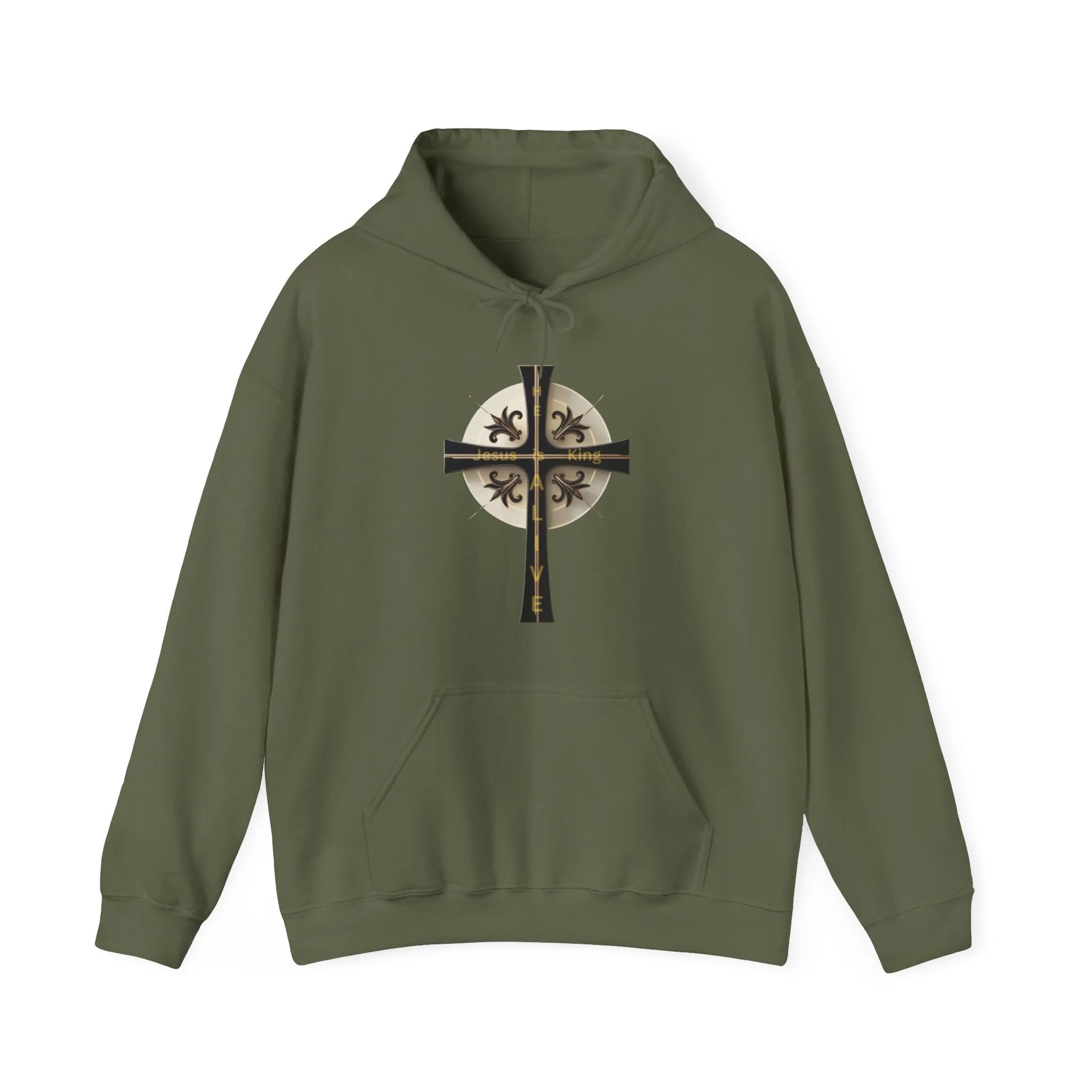 Golden & Black Cross - Unisex Heavy Blend™ Hooded Sweatshirt