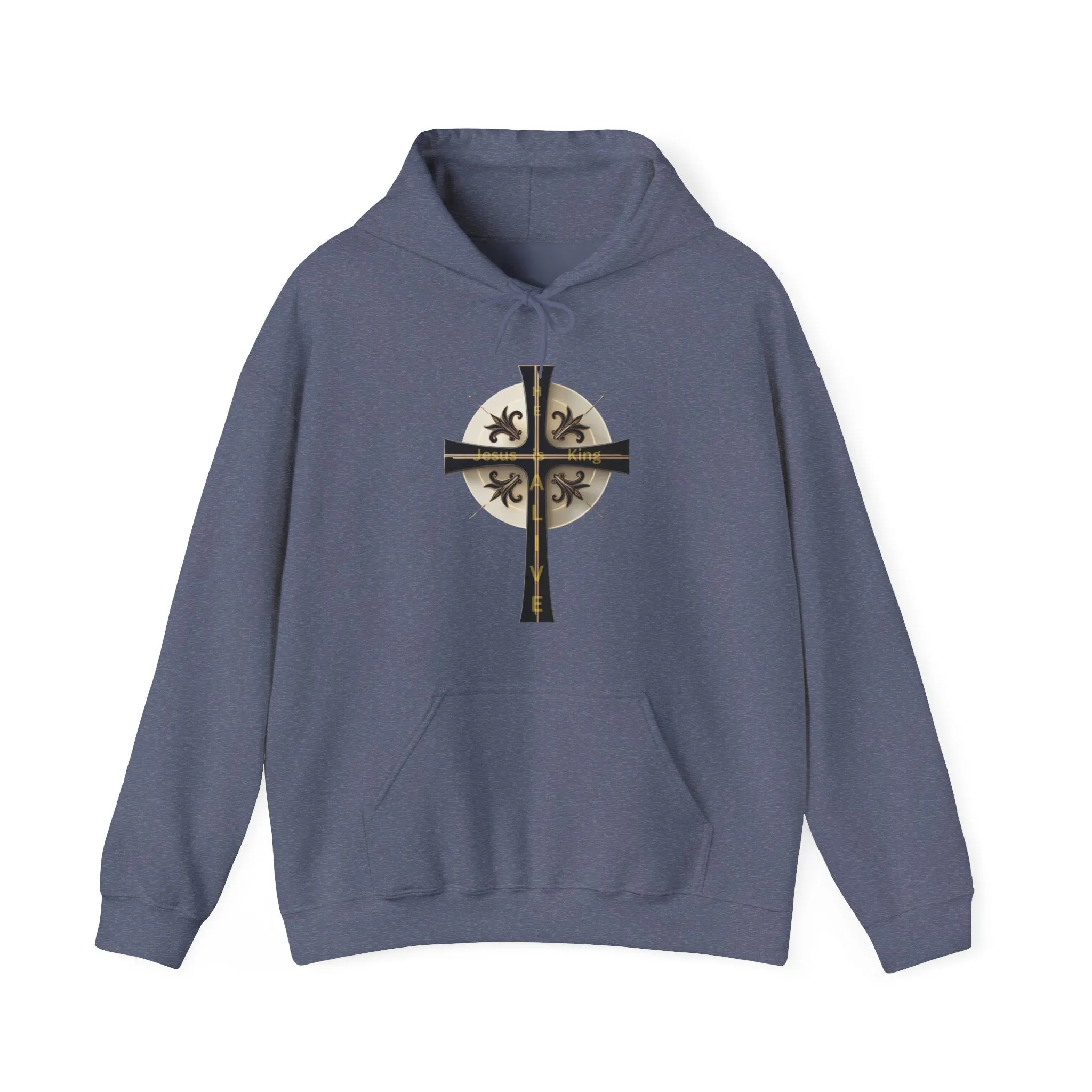 Golden & Black Cross - Unisex Heavy Blend™ Hooded Sweatshirt