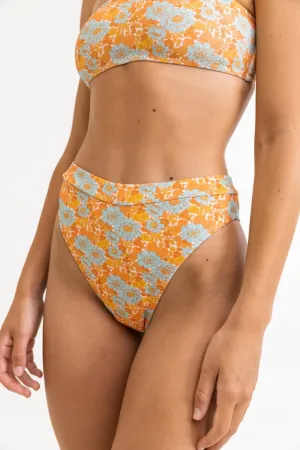 GOLDIE TERRY DEEP V HIGH WAIST PANT - APRICOT