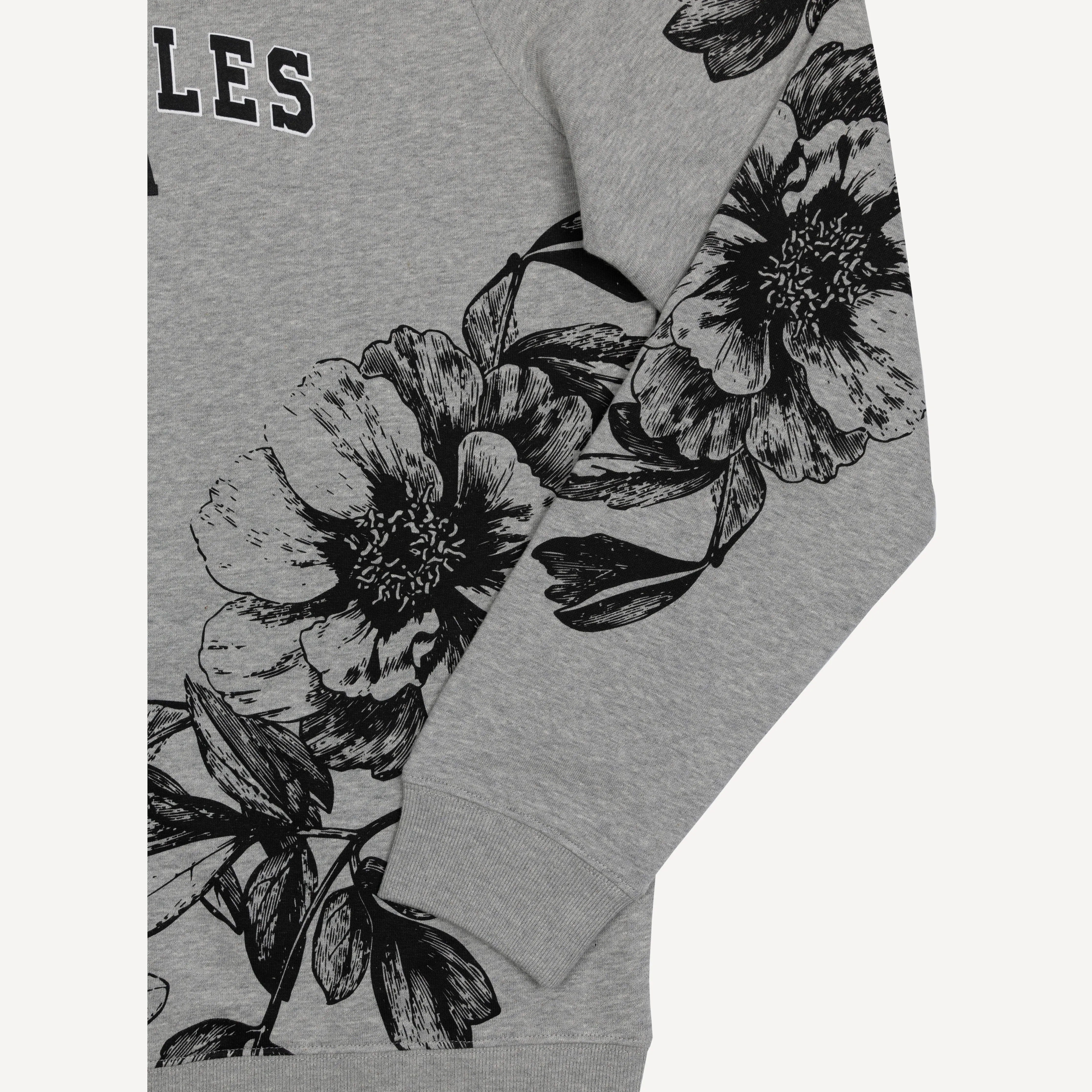 Graphic Wraparound Crewneck Sweatshirt - Heather Grey / Los Angeles