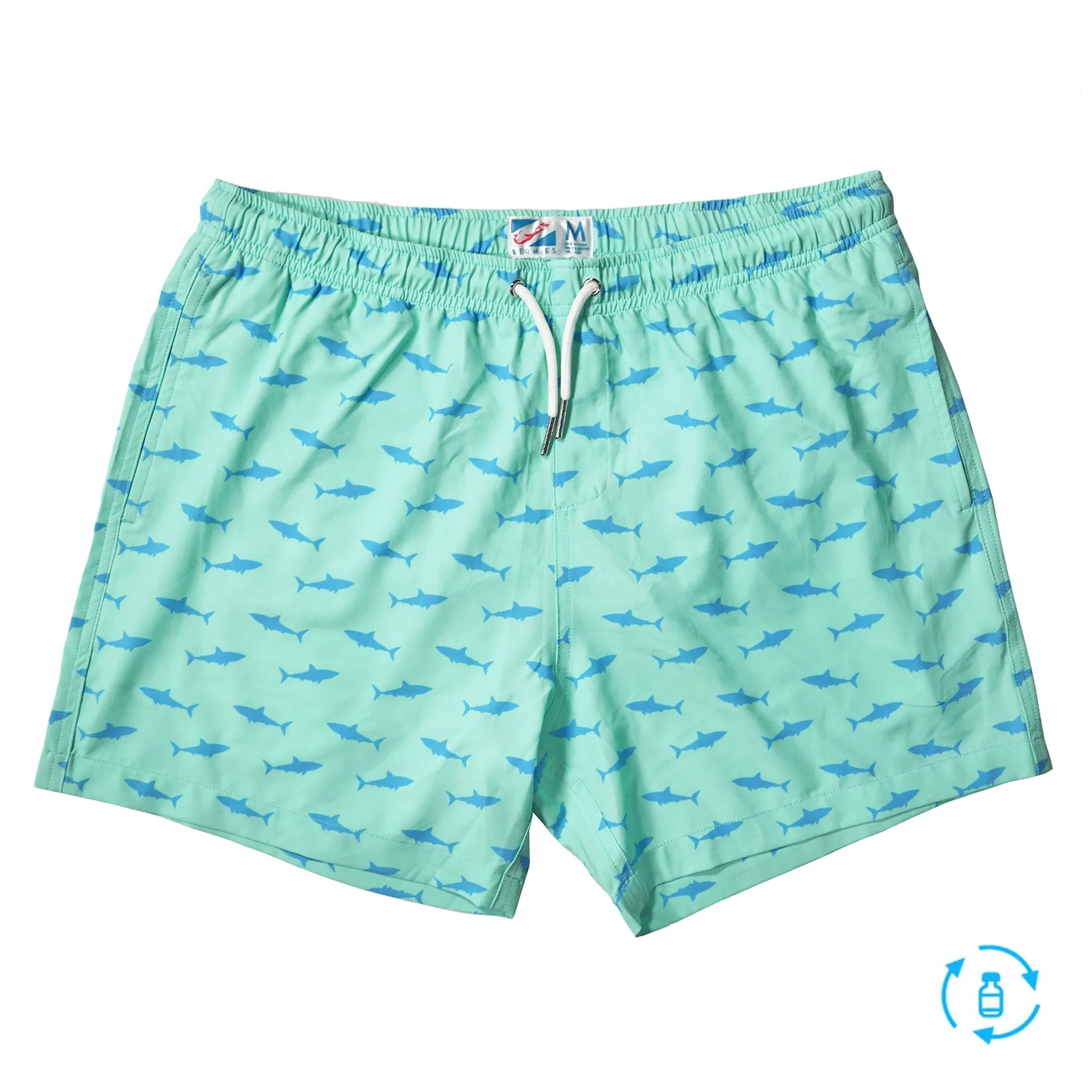 Great White - 5" Swim Trunks by Bermies Swimwear