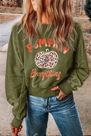 Green Pumpkin Everything Backless Pullover Sweatshirt