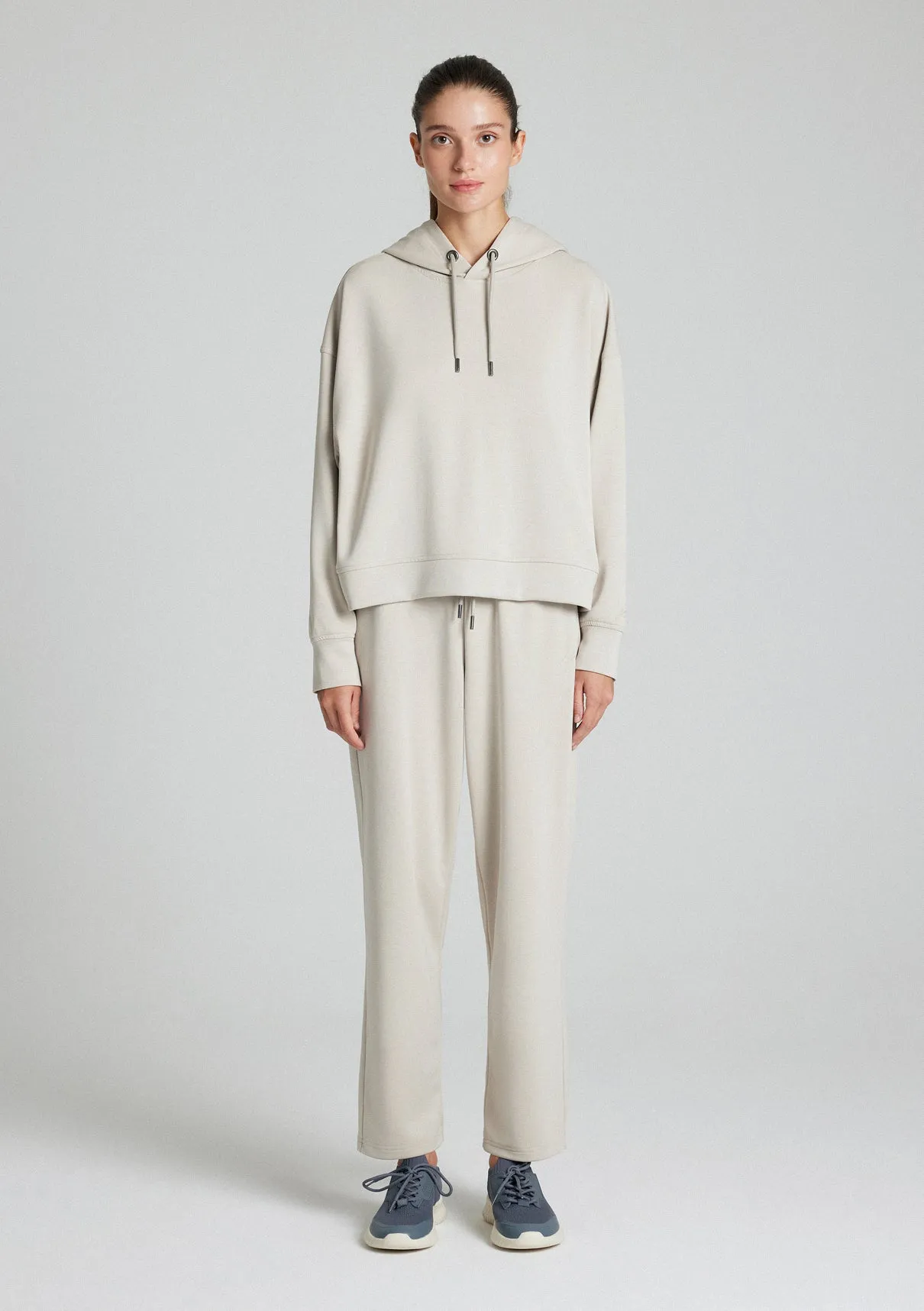 Grey Active Hooded Sweatshirts