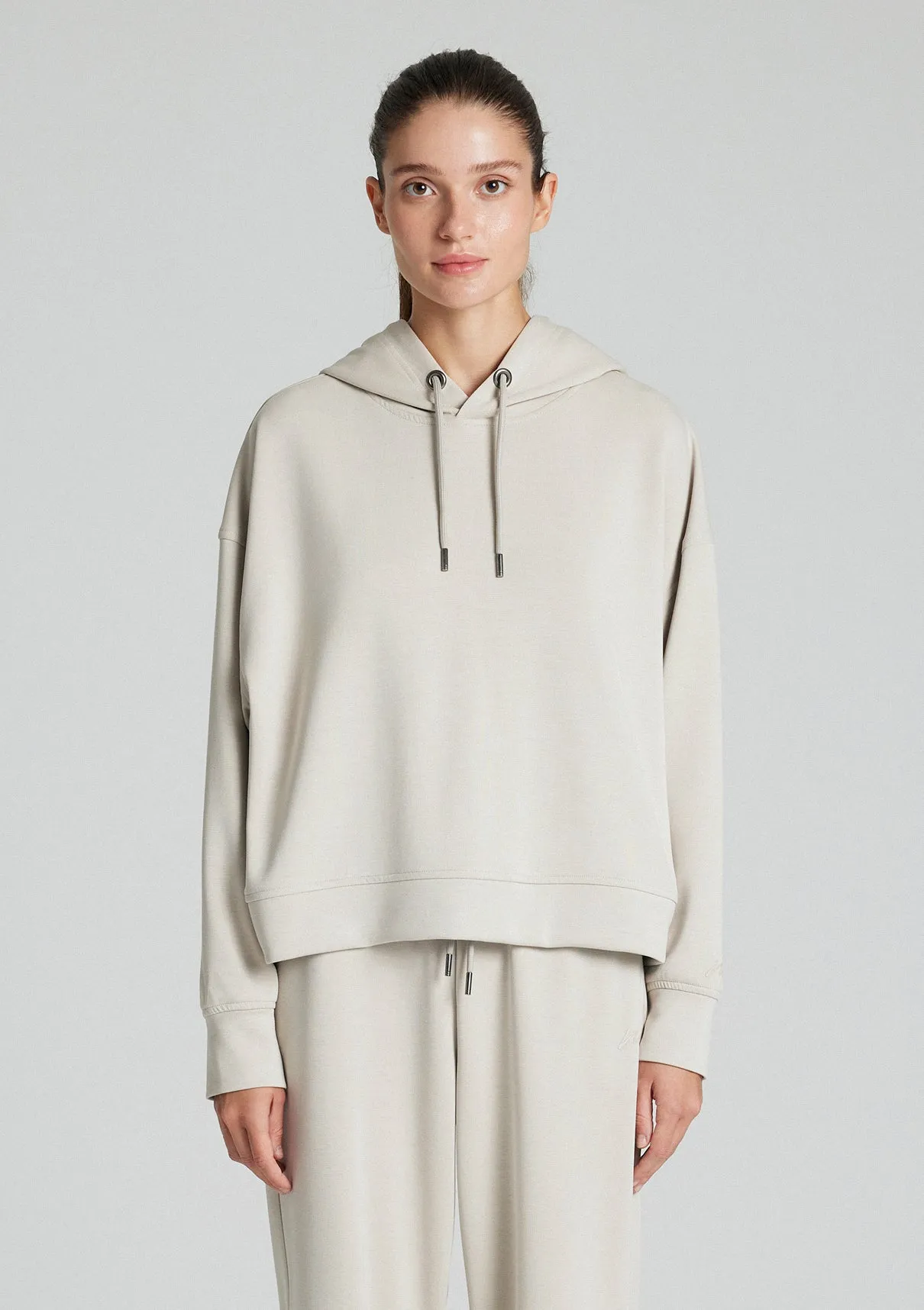 Grey Active Hooded Sweatshirts