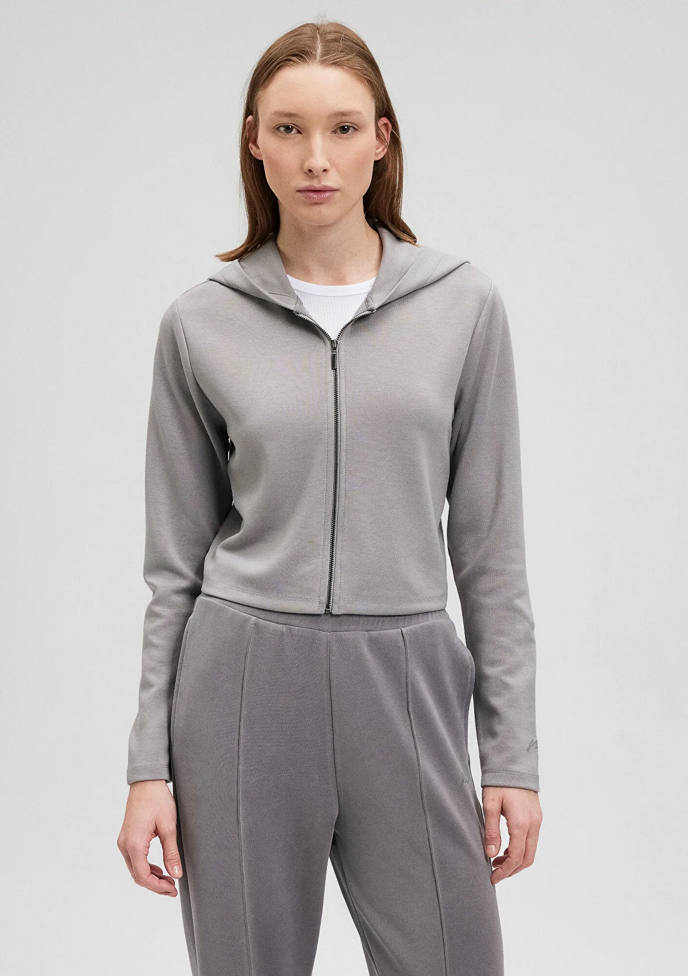 Grey Zip Up Sweatshirt