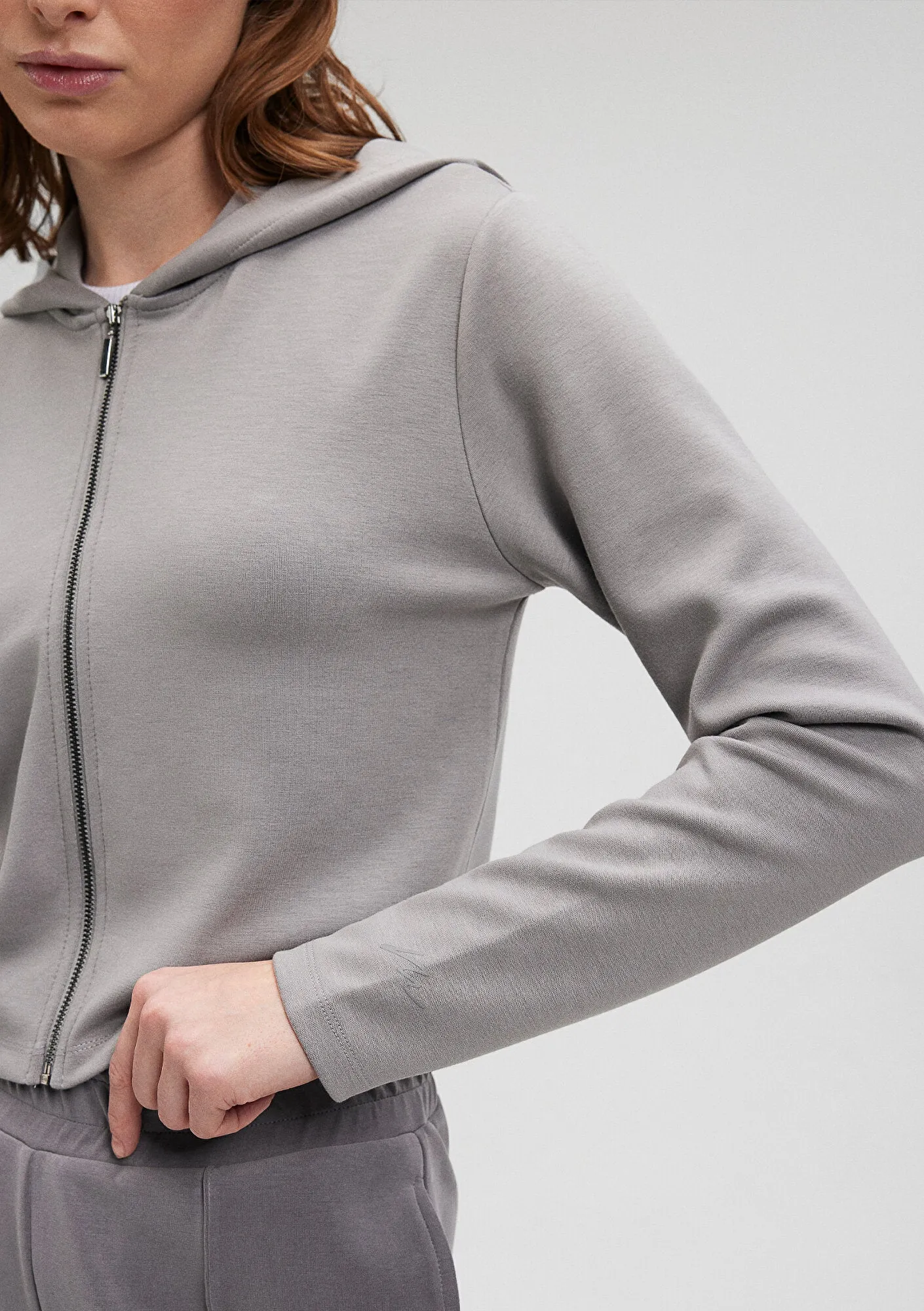 Grey Zip Up Sweatshirt