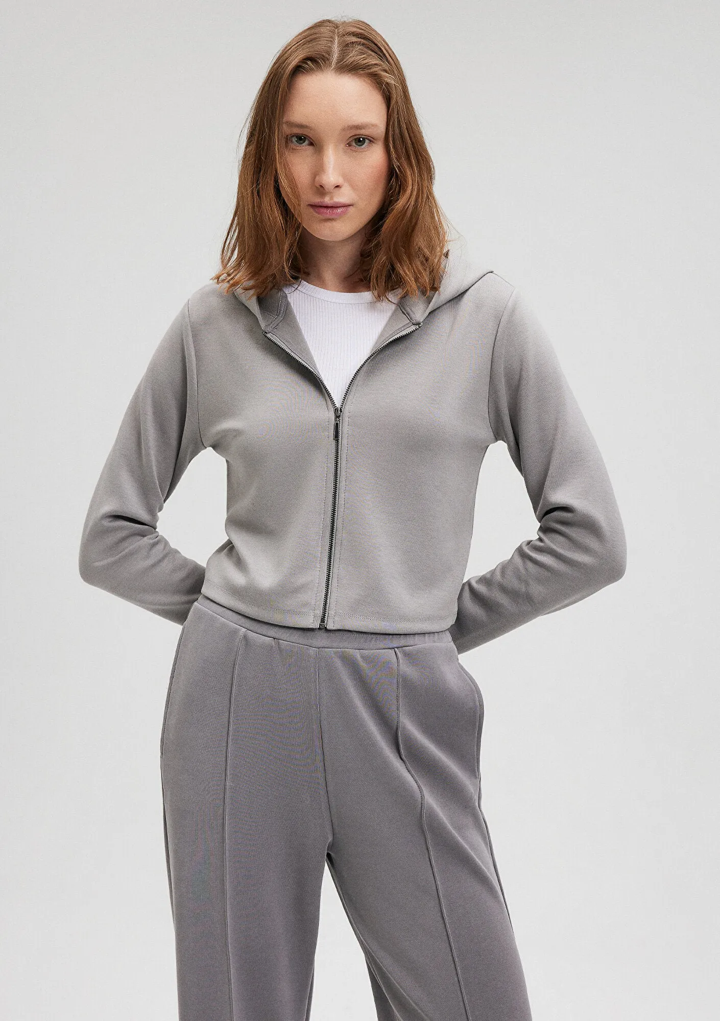 Grey Zip Up Sweatshirt