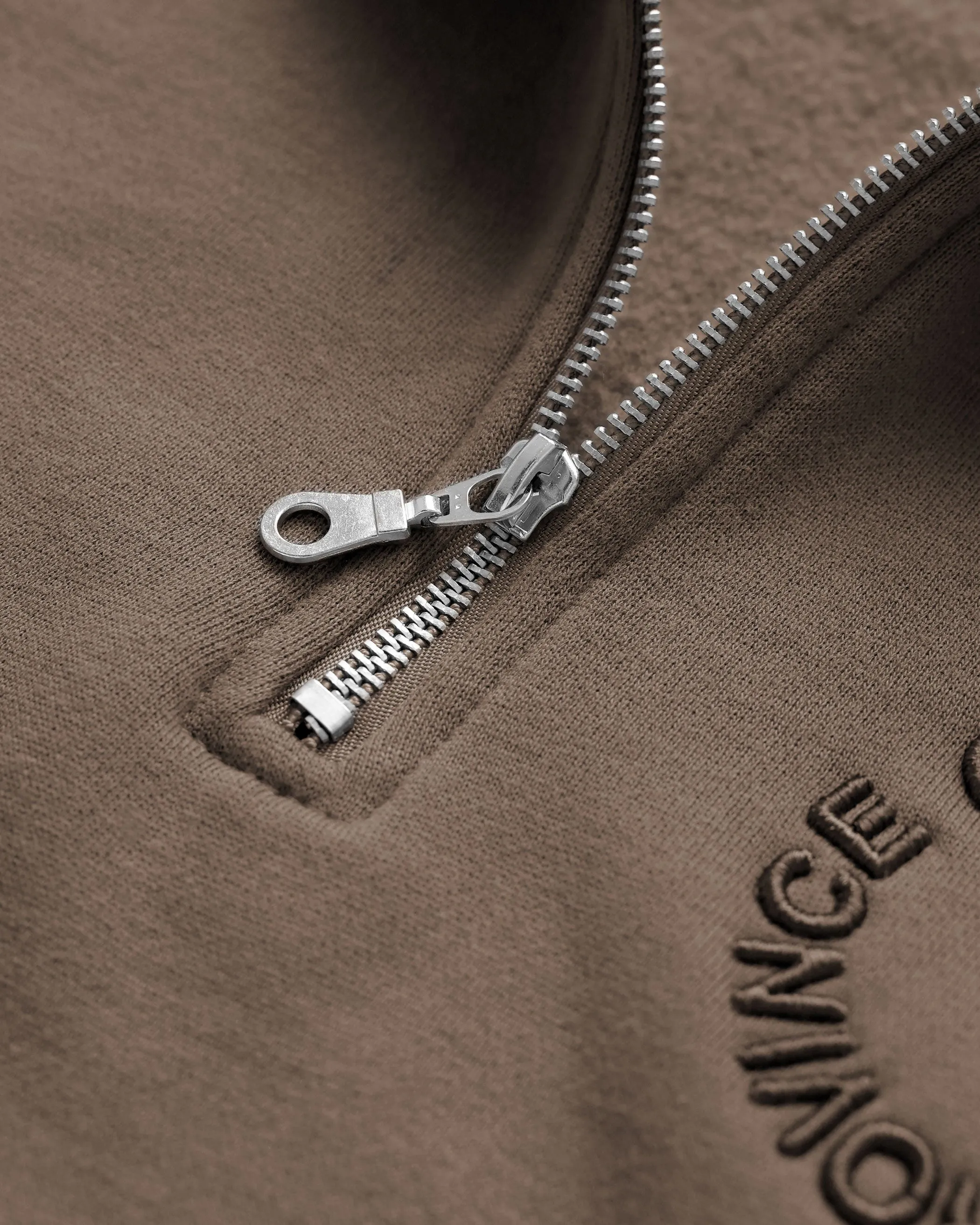 Half Zip Fleece Sweatshirt Chestnut - Unisex