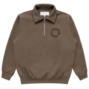 Half Zip Fleece Sweatshirt Chestnut - Unisex