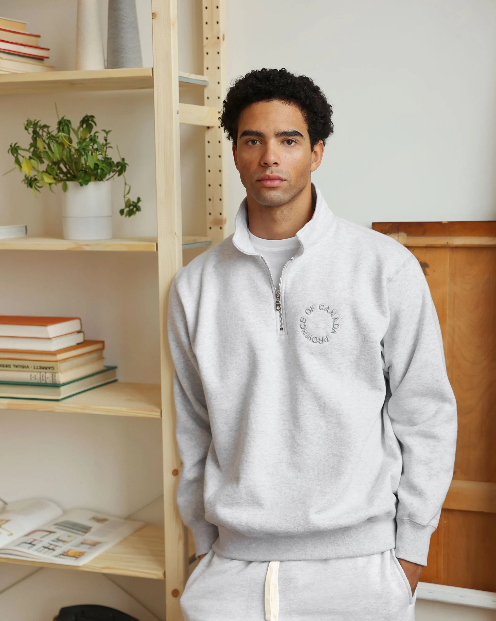 Half Zip Fleece Sweatshirt Cloud - Unisex