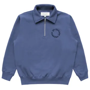 Half Zip Fleece Sweatshirt French Blue - Unisex
