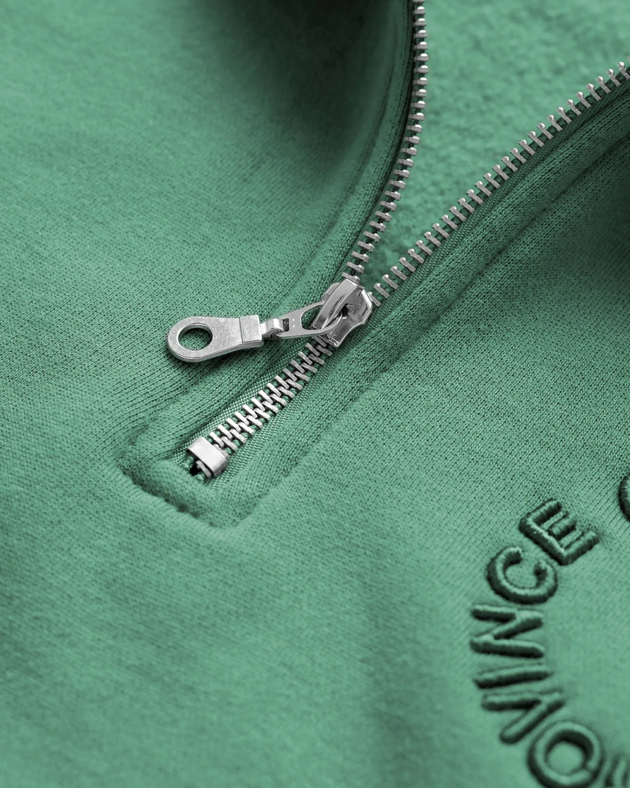Half Zip Fleece Sweatshirt Green - Unisex