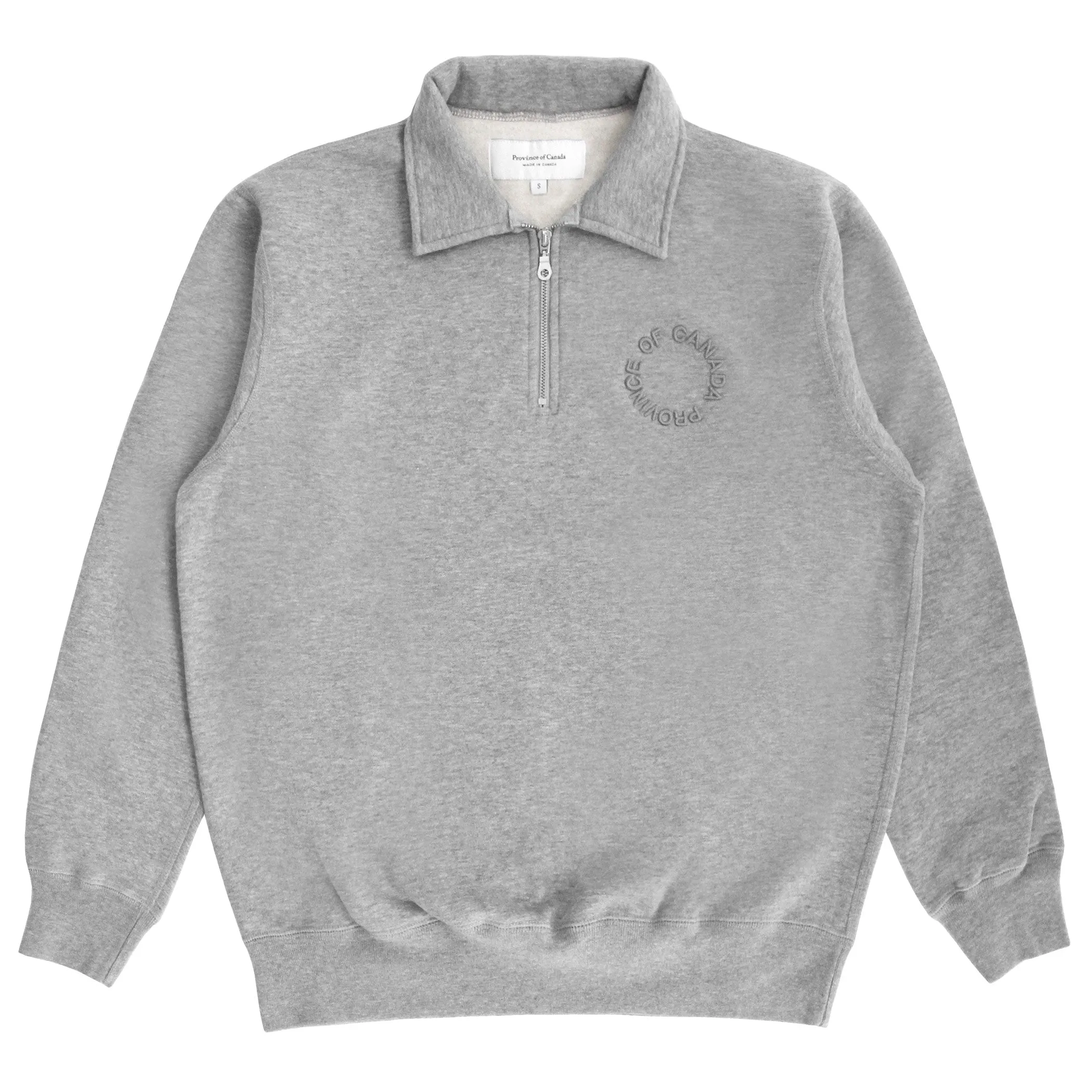Half Zip Fleece Sweatshirt Heather Grey - Unisex