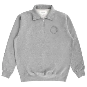 Half Zip Fleece Sweatshirt Heather Grey - Unisex