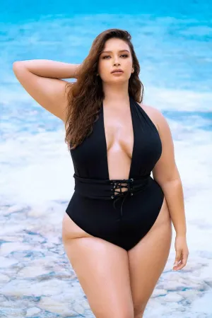 Halter Neck One Piece Swimsuit