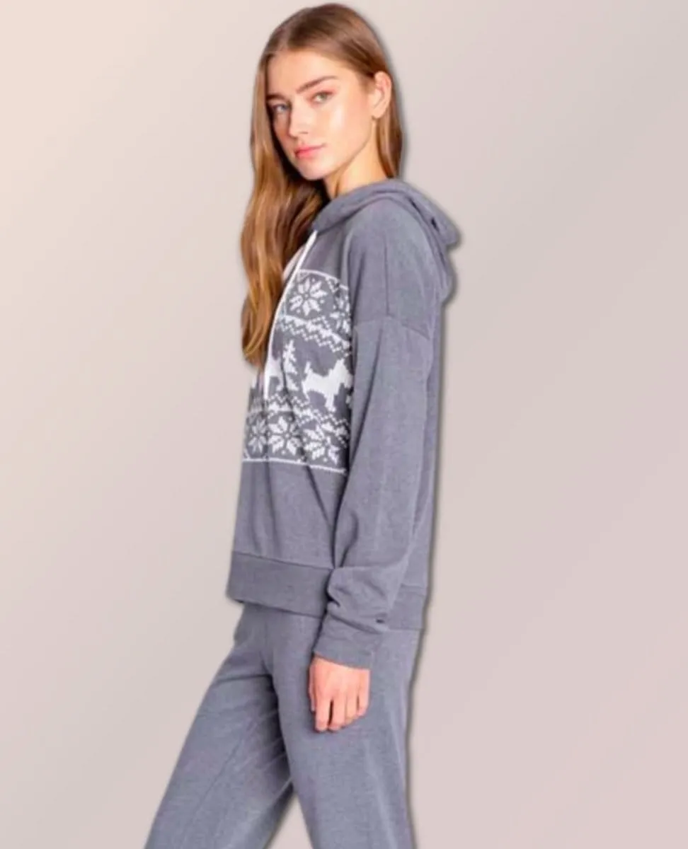 Happy Happy Joy Charcoal Hoodie
