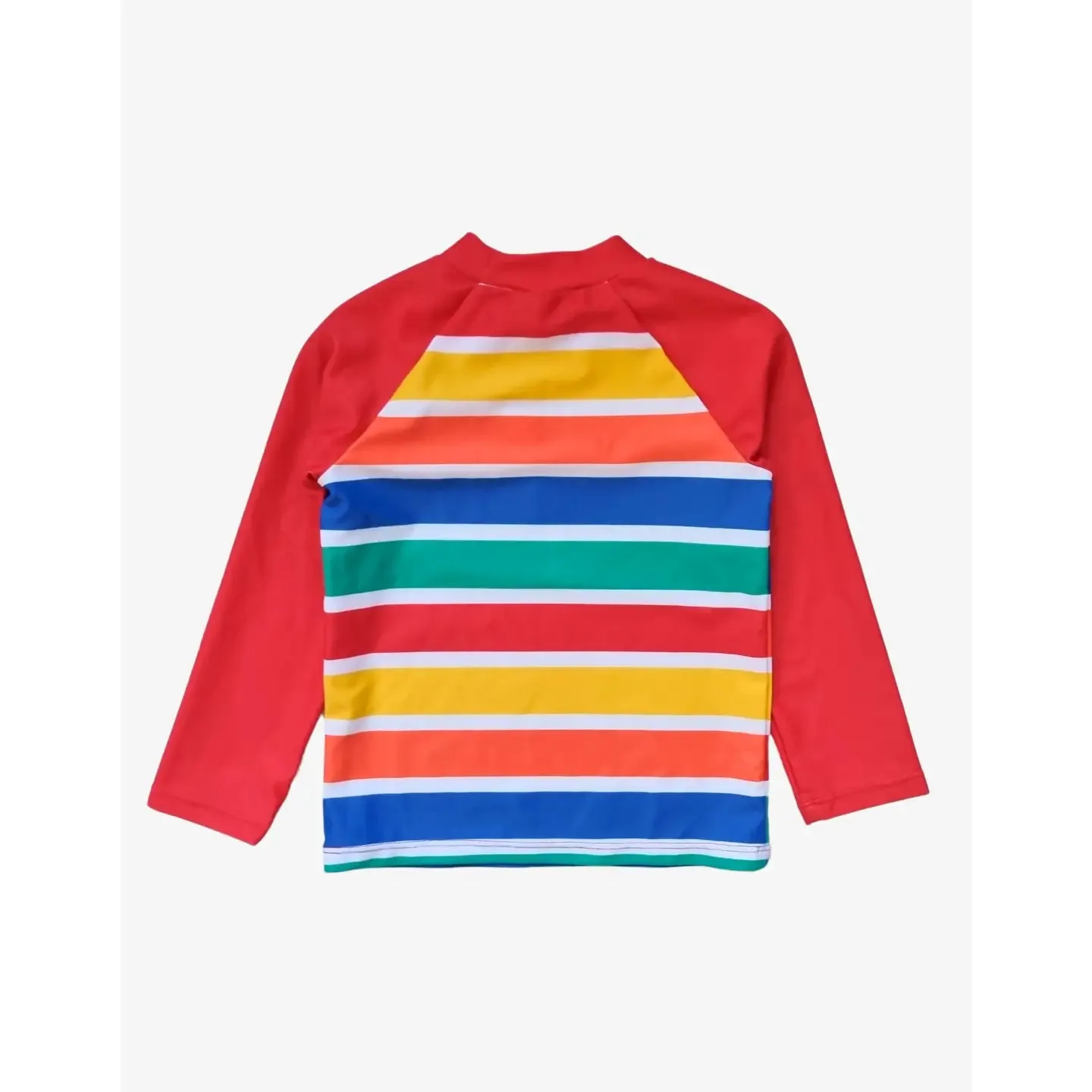 Happy Stripe Print Swim Shirt