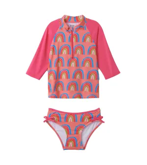 Hatley Kids Long Sleeve Rashguard Set - Lucky Rainbows