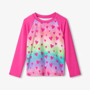 Hatley L/S Rashguard - Kaleidoscope Hearts