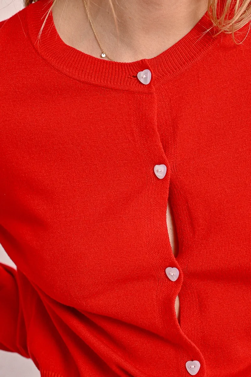 Heart Button Cardigan