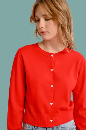 Heart Button Cardigan