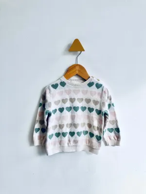 Heart Sweater // 9-12M