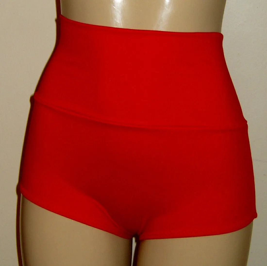 High Waist Banded Low-leg Bikini Bottoms