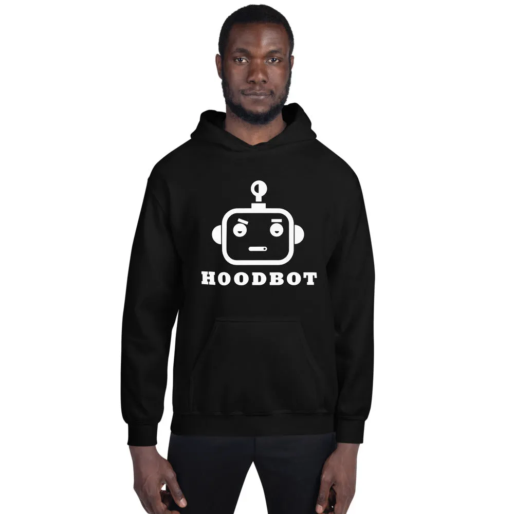 HOODBOT Robo (White Classic Hooded) Sweatshirt