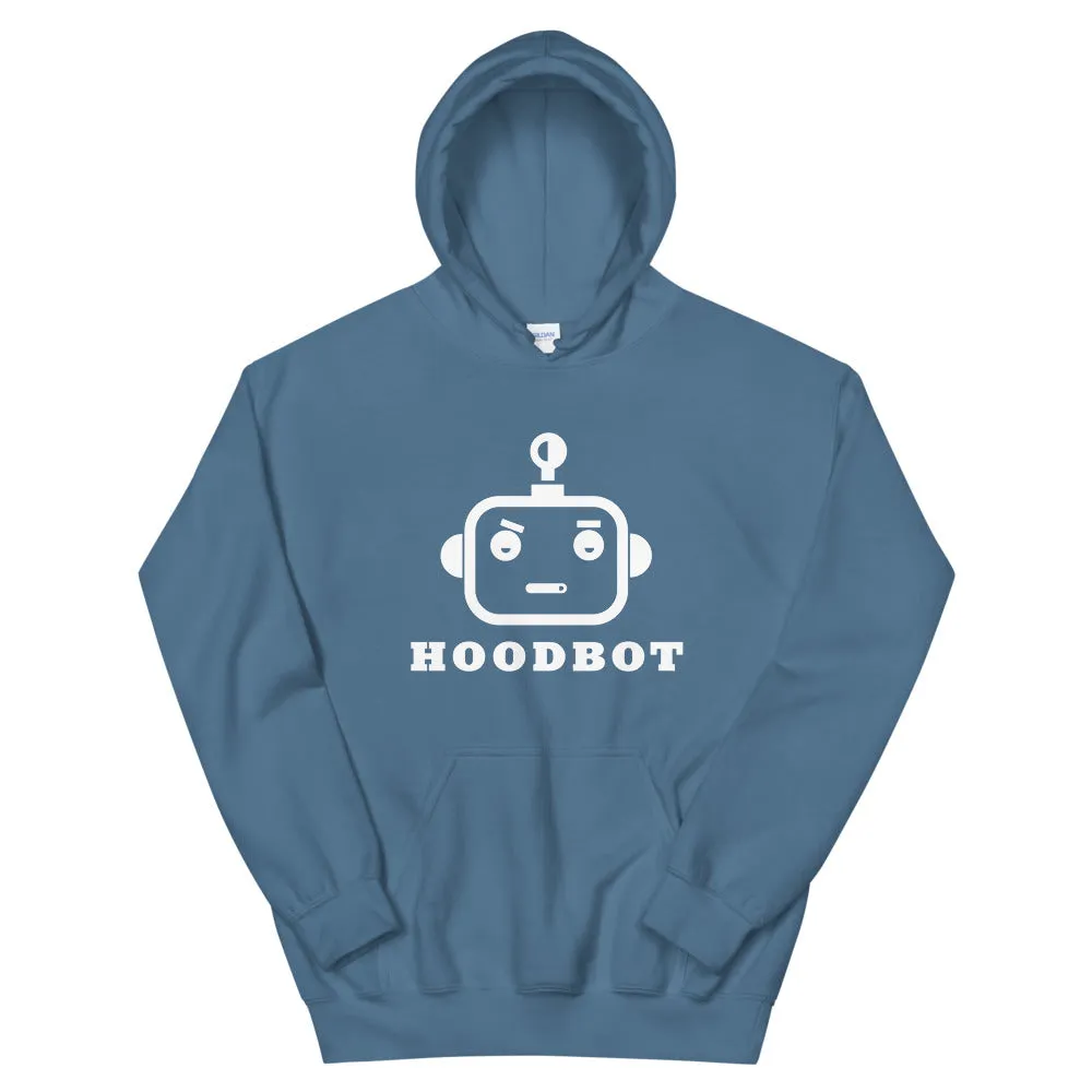HOODBOT Robo (White Classic Hooded) Sweatshirt