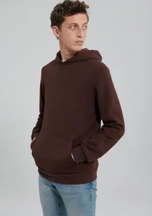 Hooded Brown Basic Sweatshirt