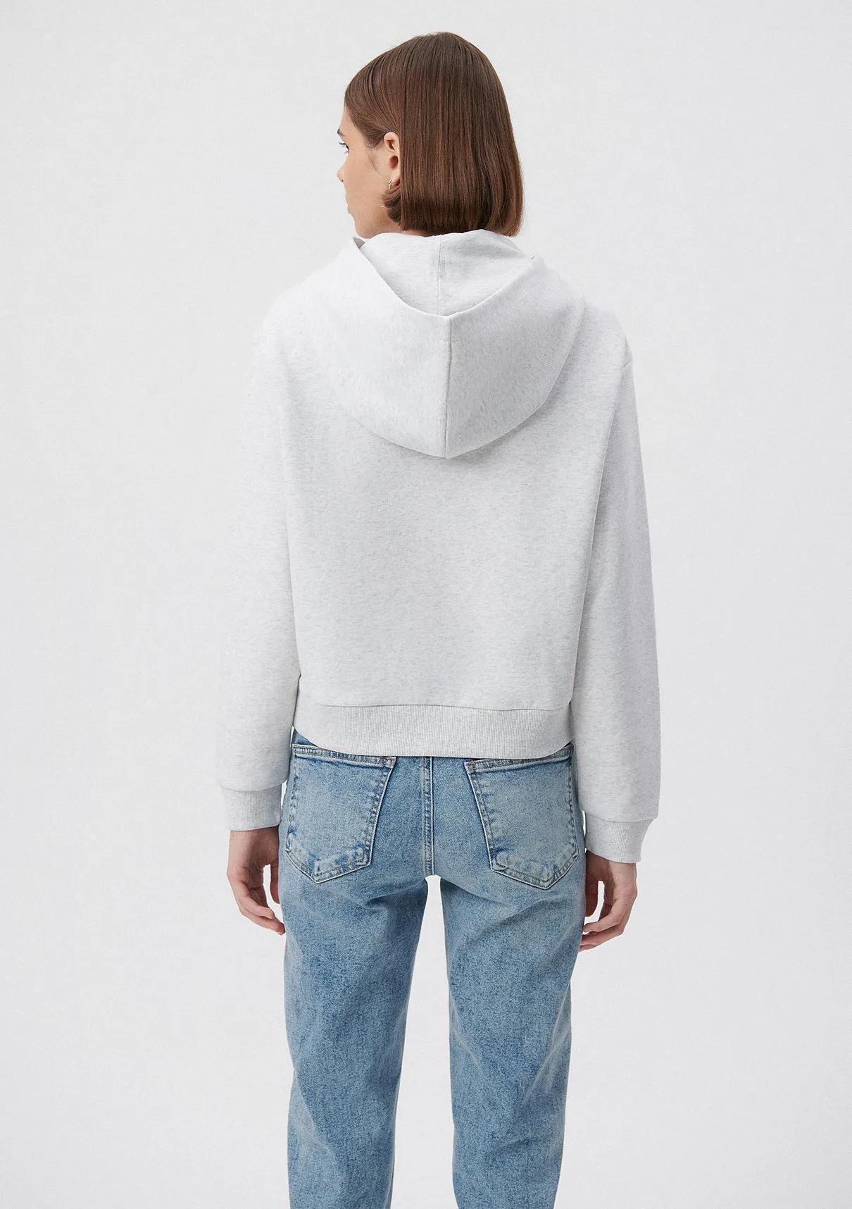 Hooded Grey Basic Sweatshirt