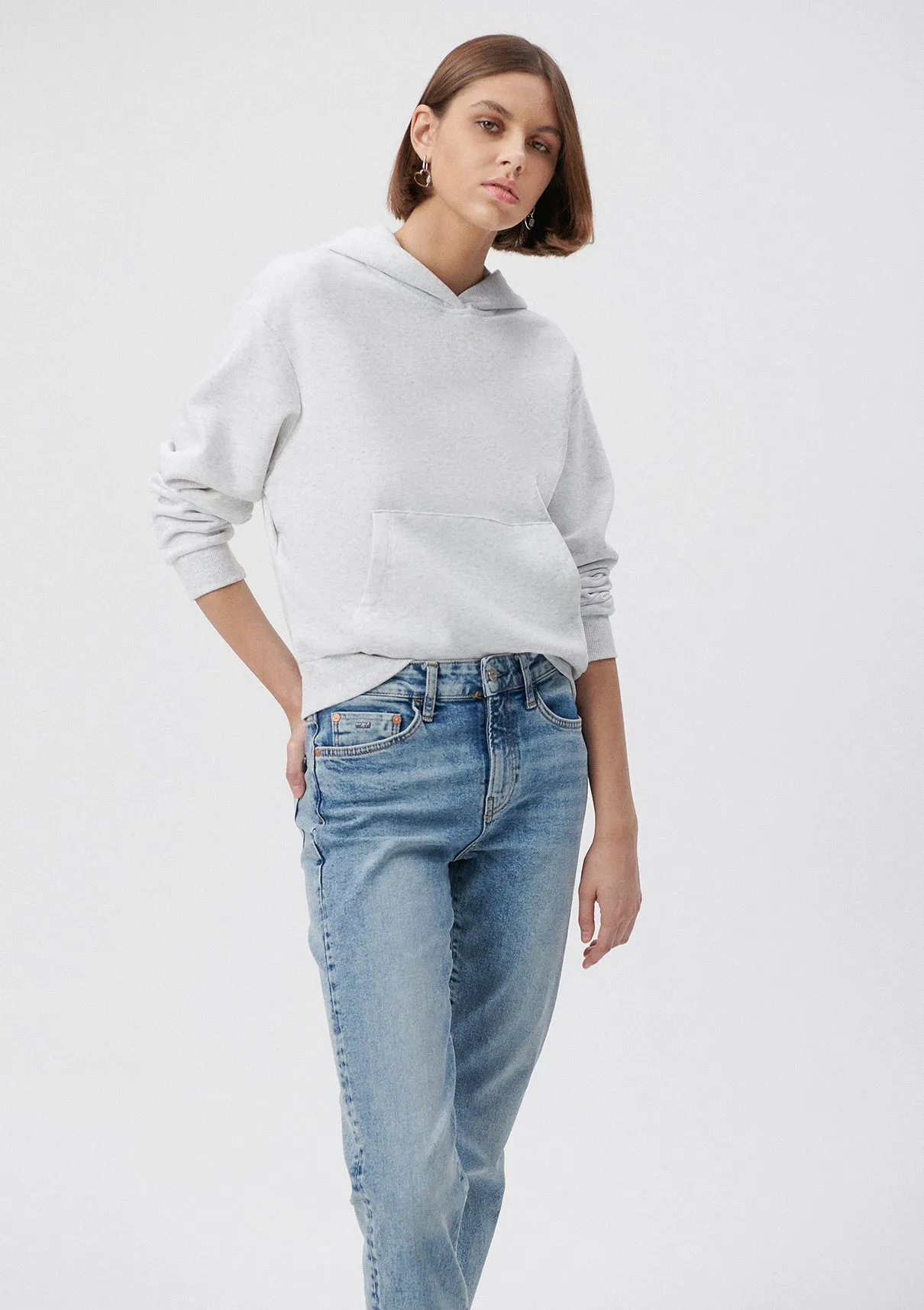 Hooded Grey Basic Sweatshirt