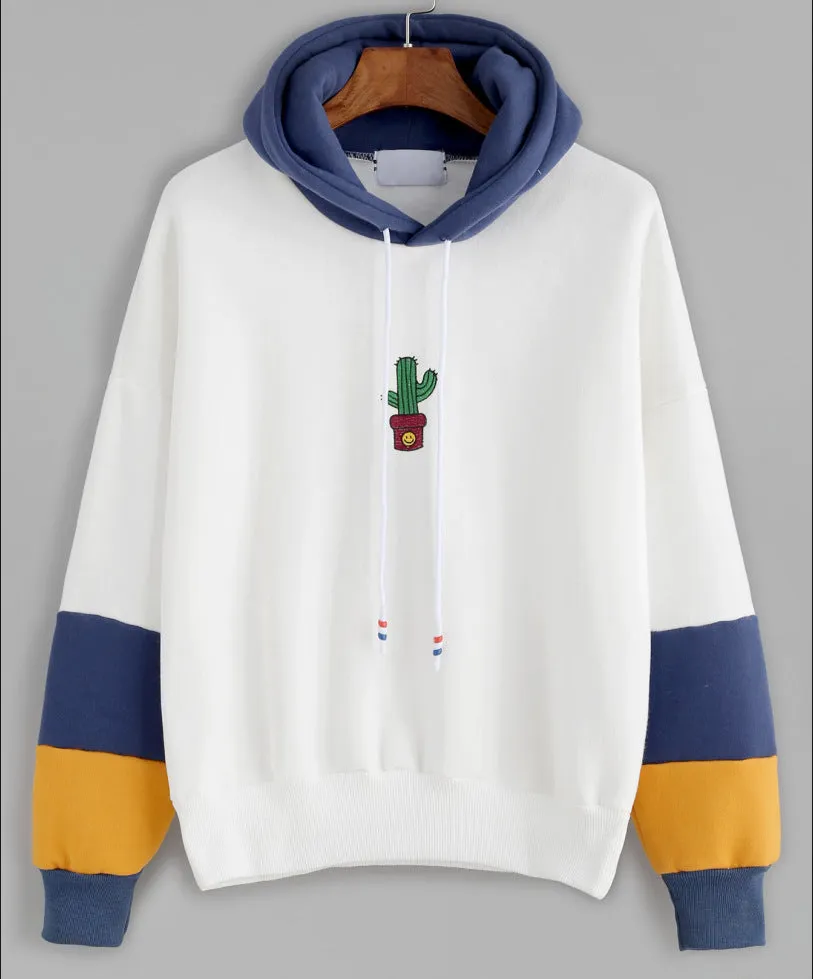 Hooded Long Sleeve Printed Sweatshirt