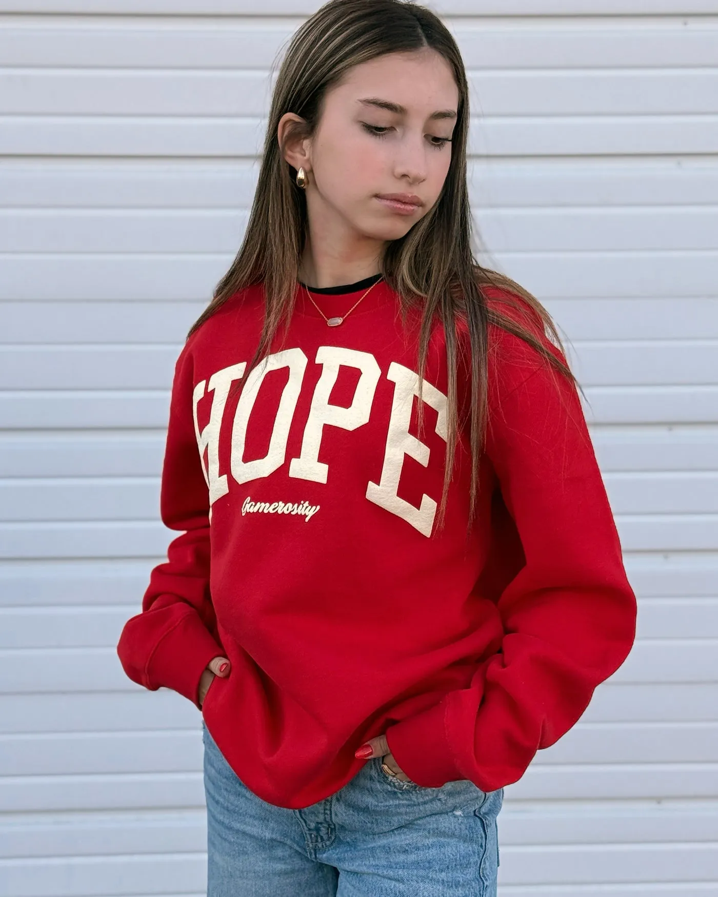 Hope Red Unisex Crewneck Sweatshirt
