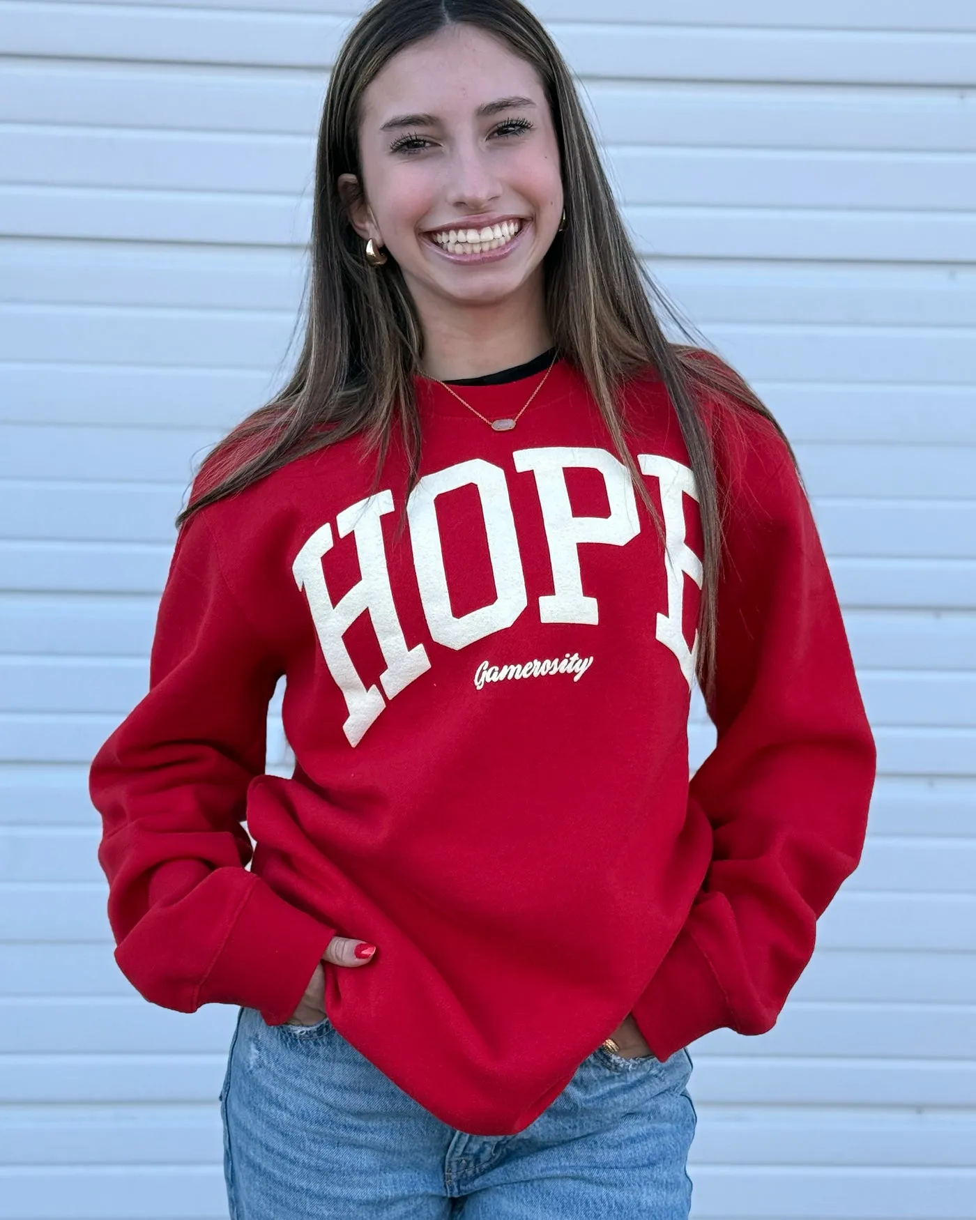 Hope Red Unisex Crewneck Sweatshirt