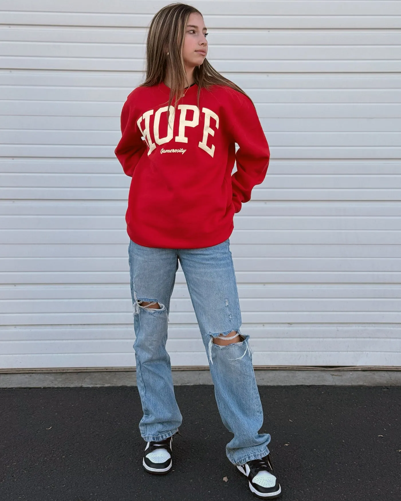 Hope Red Unisex Crewneck Sweatshirt