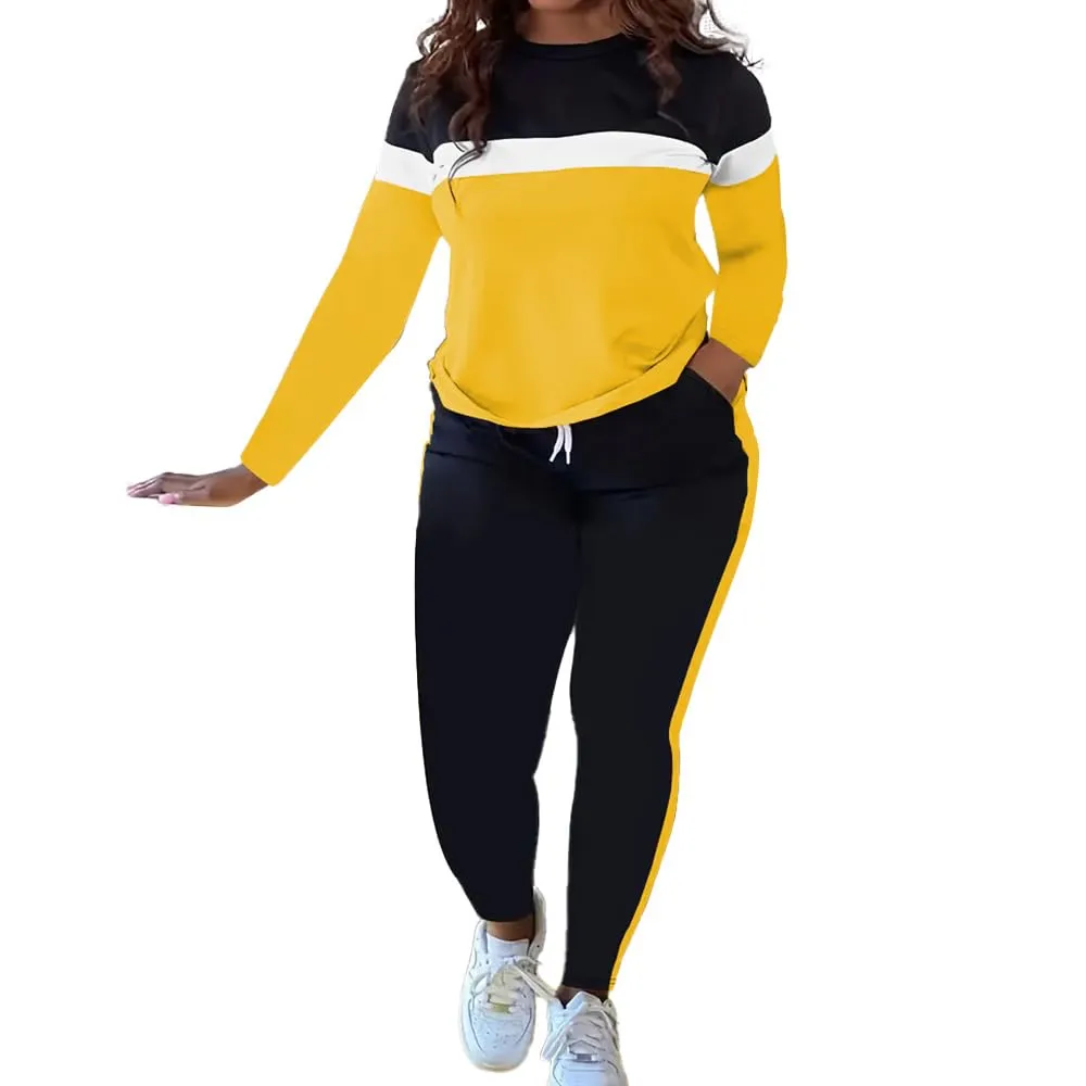 HTD Womens 2 Piece Outfits Casual Sweatsuits Long Sleeve Tracksuit Matching Sets