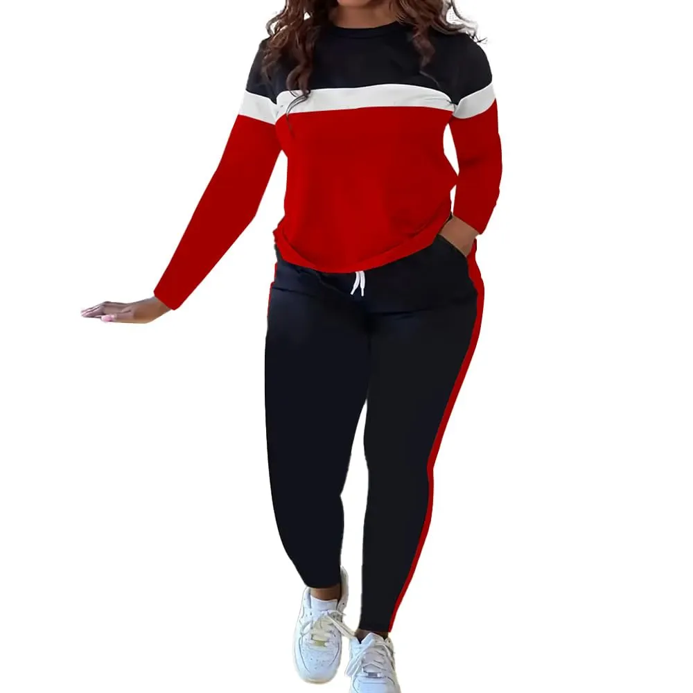 HTD Womens 2 Piece Outfits Casual Sweatsuits Long Sleeve Tracksuit Matching Sets