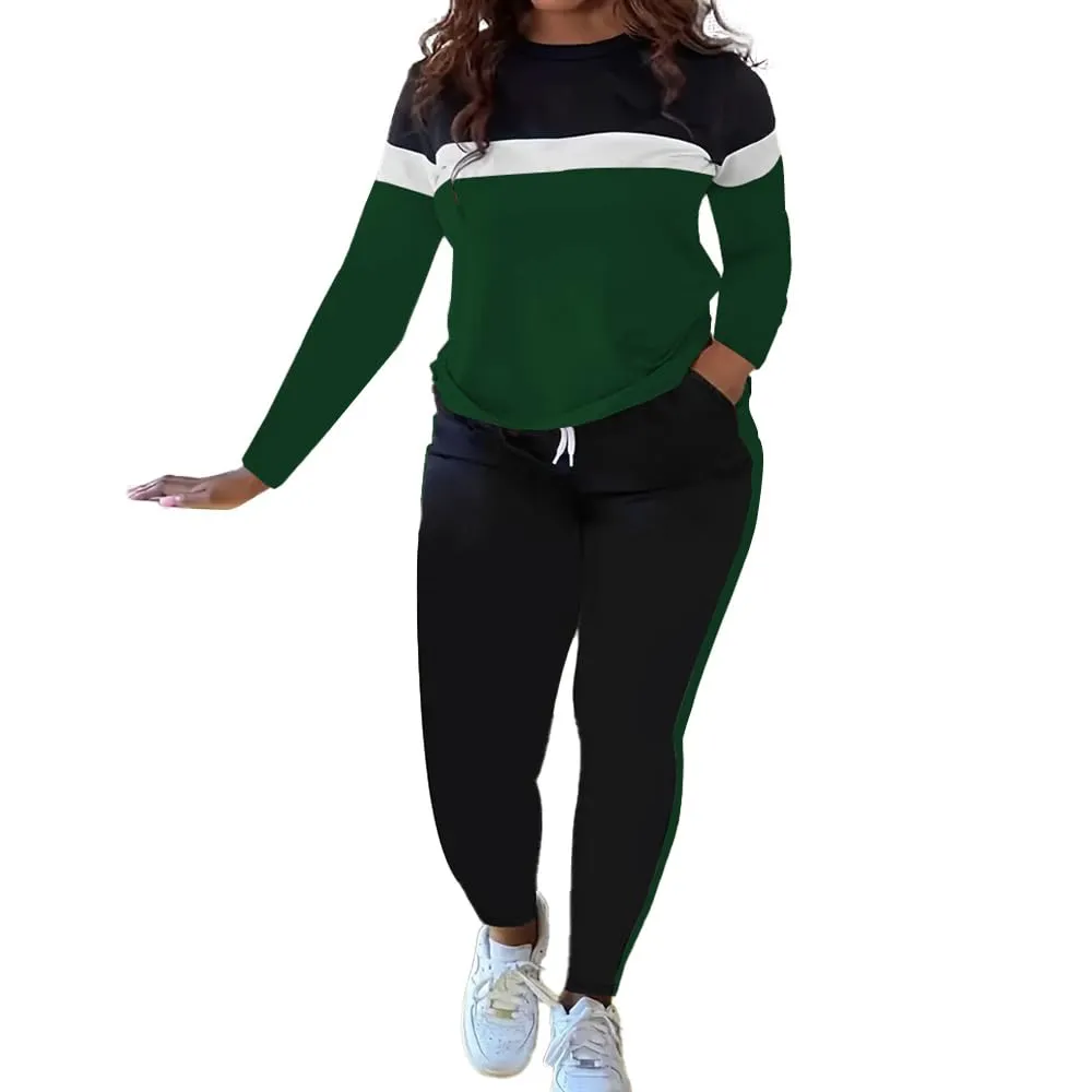 HTD Womens 2 Piece Outfits Casual Sweatsuits Long Sleeve Tracksuit Matching Sets