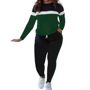HTD Womens 2 Piece Outfits Casual Sweatsuits Long Sleeve Tracksuit Matching Sets
